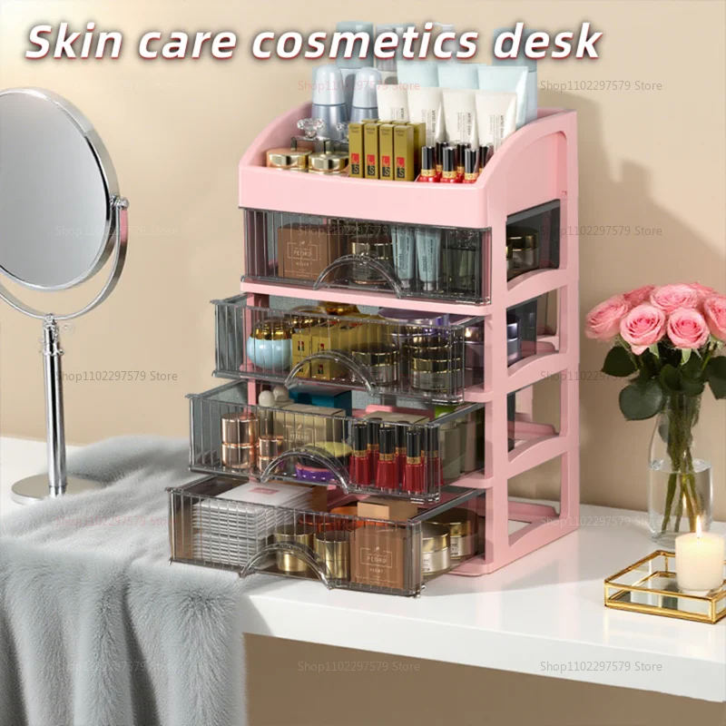 صندوق تخزين مستحضرات التجميل متعدد الطبقات درج المجوهرات إكسسوارات الشعر أداة تنظيم خزانة خزانة صندوق تخزين