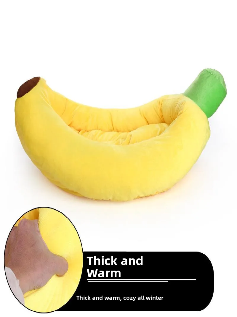 Banana Boat Pet Bed Detachable Waable Comfortable Winter Breathable Warm All Seasons Universal Dog Bed  Bed Large Small ... view 3