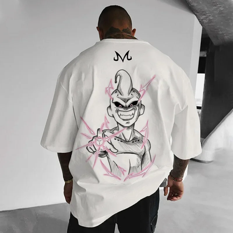 Anime Dragon Ball Majin Buu T-Shirt Summer New Men Cosplay Short Sleeve Shirt Casual Personalized Printing Clothing Gift Boy