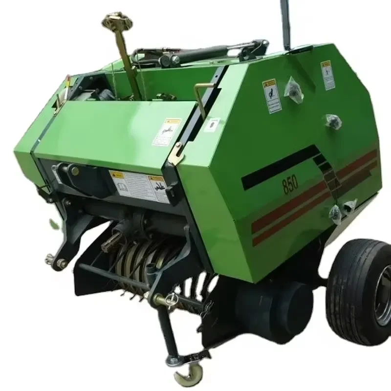 2026Hot Mini Round Straw Hay Baler Machine 870 New 20-50HP Tractor Compatible Hay Equipment