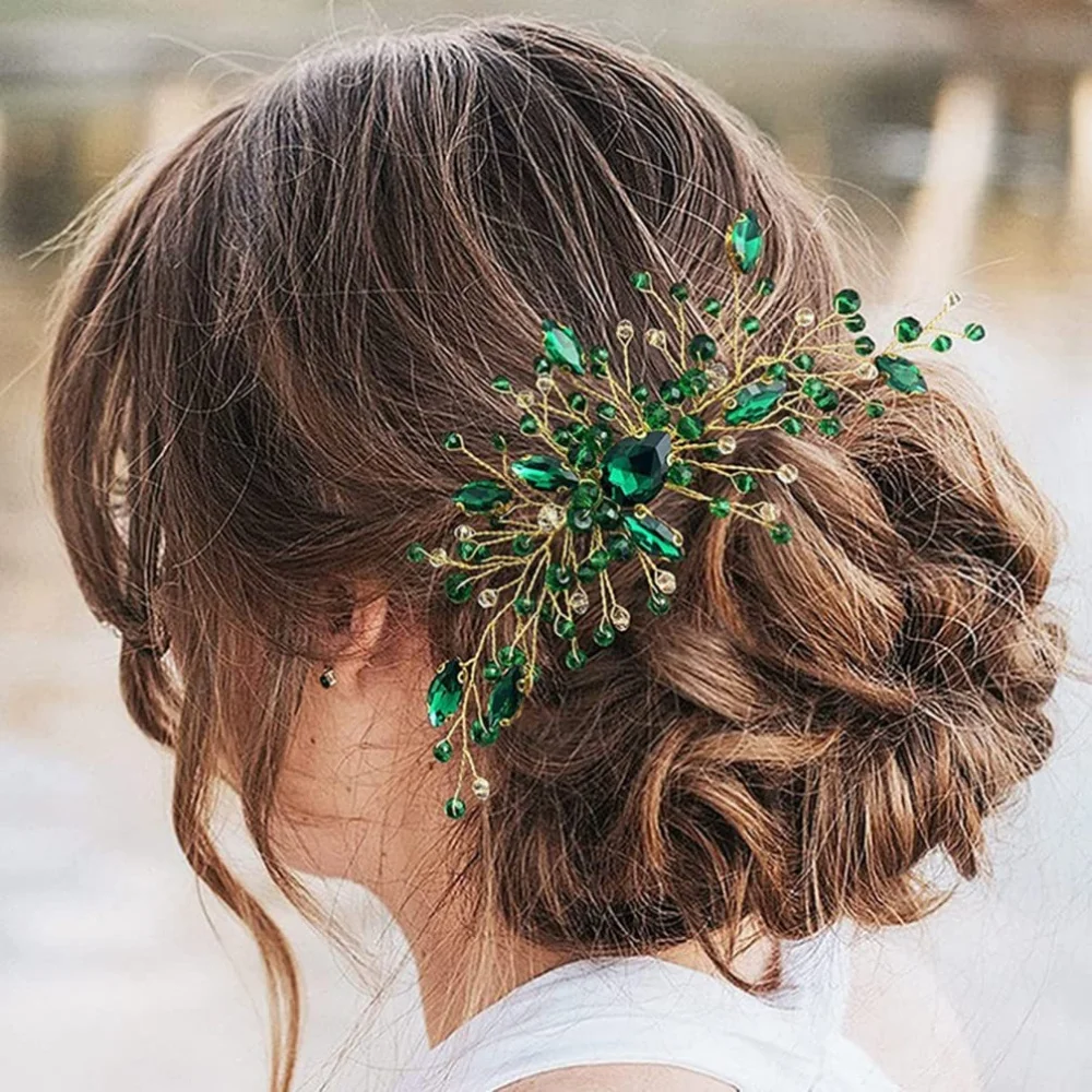 1pc Bridal Hair Comb Golden Branch Forest Style Hair Comb, Gold Wedding Hair Accessories, Ideal Choice for Bride and Bridesmaids image 5