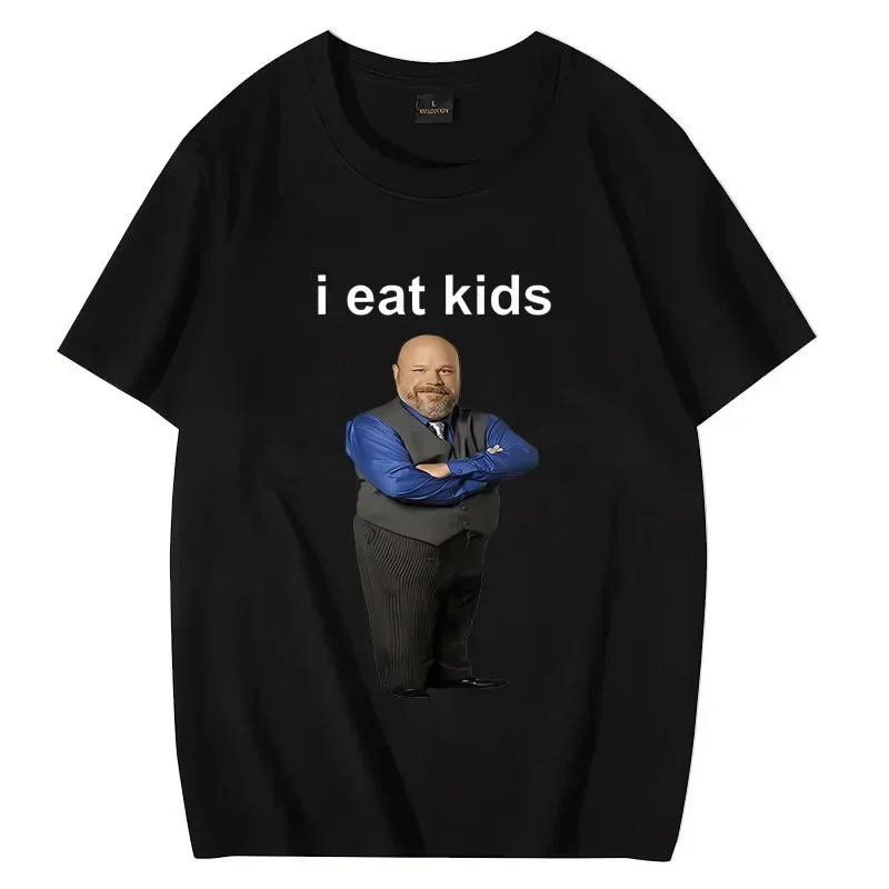 Bertram Eats I Eat Kids Graphics T shirt Men Women  short sleeve Casual streetwear 2024 Summer funny Unisex Tee s