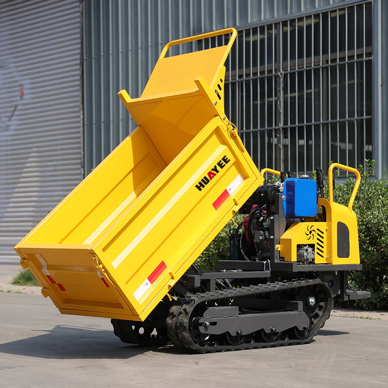 Versión diésel transportador sobre orugas pequeño de entrega rápida, adecuada para sitios de construcción estrechos y soporte personalizable para bosques