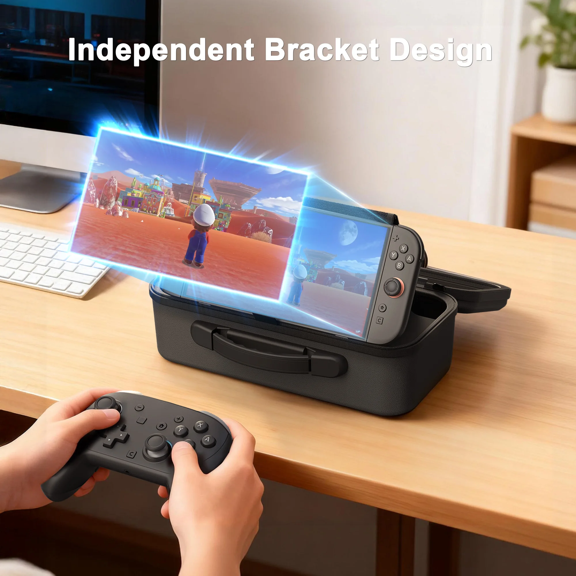 

Для Nintendo Switch 2, 2-слойная сумка для хранения NS 2 Pro, дорожный чехол для переноски, портативная сумка большой емкости, аксессуары