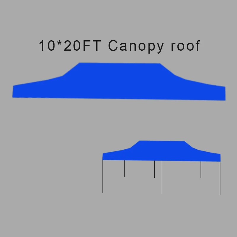 10*20FT Folding Tent Roof Canopy White Tent Roof For Sporting Events Outdoor Party Tents Sun Shelter For Varieties Frame