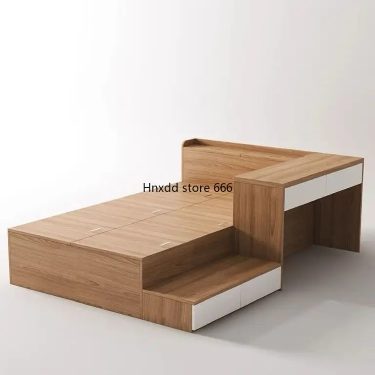 Tatami bed cabinet desk pedal bedroom storage bed