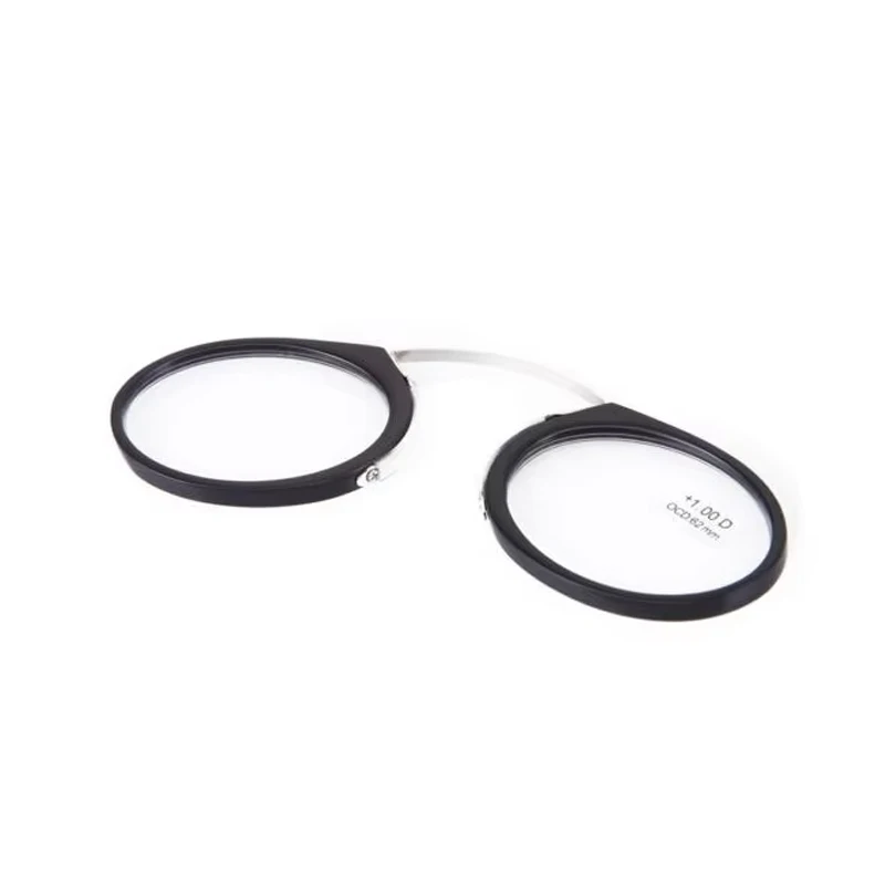 2021 Titan Mini Lesebrille Clip Nase Runde Optische Gläser Mit Box Brieftasche Tragbare Rezept Brillen Grad 1 Bis 3,5 – Detail 8