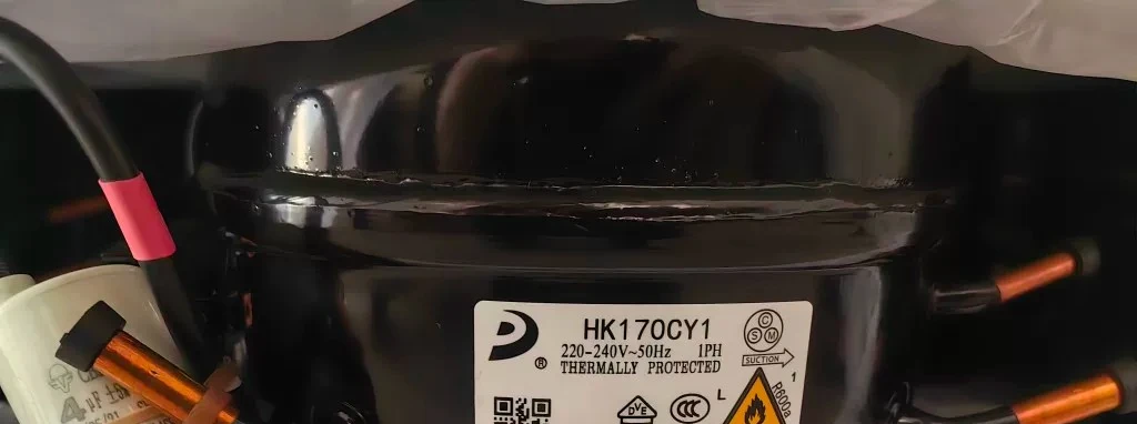HK170CY1 refrigerator compressor R600a refrigerant, cooling capacity 170w
