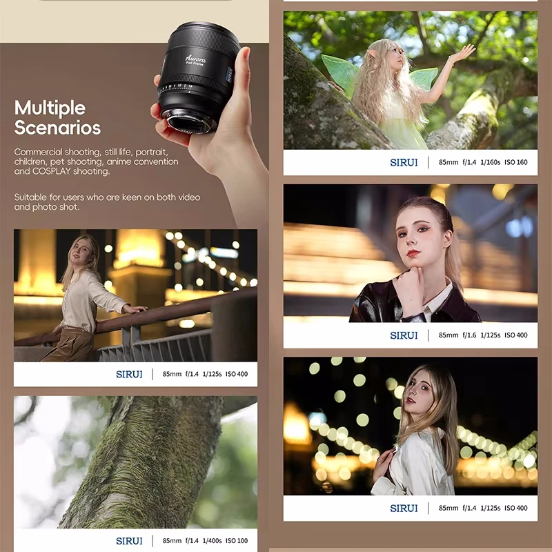 Sirui 85 مللي متر f1.4 كامل الإطار عدسات تركيز تلقائي لسوني A6700 A7C2 A7CR A7 نيكون Z50 Z6 Z8 ZFC zf Fujifilm X LUMIX لايكا L S1R2 SL2 #2