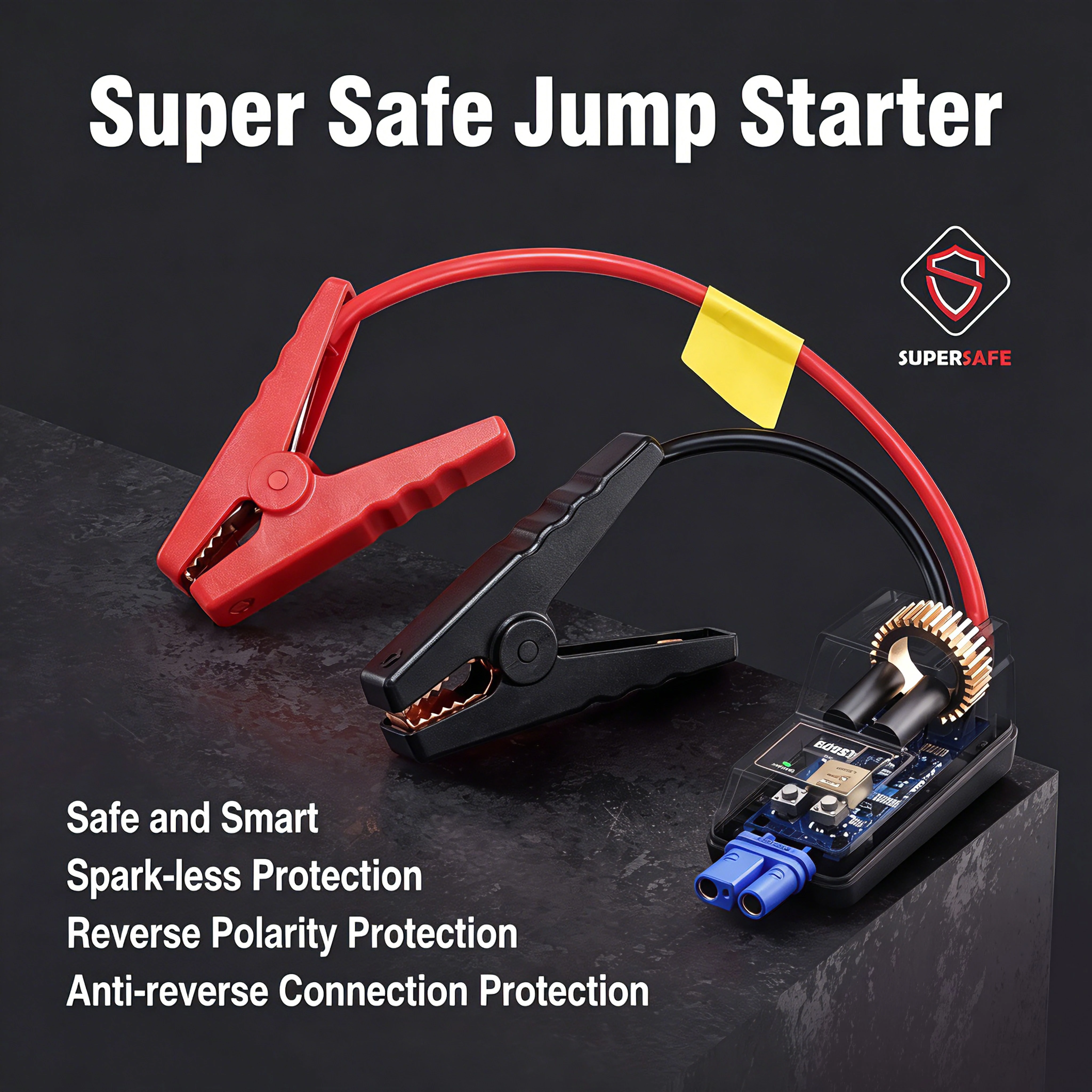 Winter Driving & Camping Essential: Multi-Functional Jump Starter & Air Compressor, 150PSI Fast Inflation with Flashlight & SOS Mode, Perfect Men's Garage Gift & Car Emergency Kit
