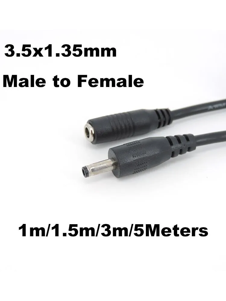 1/3/5/mètre DC 3.5mm x 1.35mm mâle femelle câble de charge Extension 2A cordon adaptateur connecteur pour caméra de vidéosurveillance