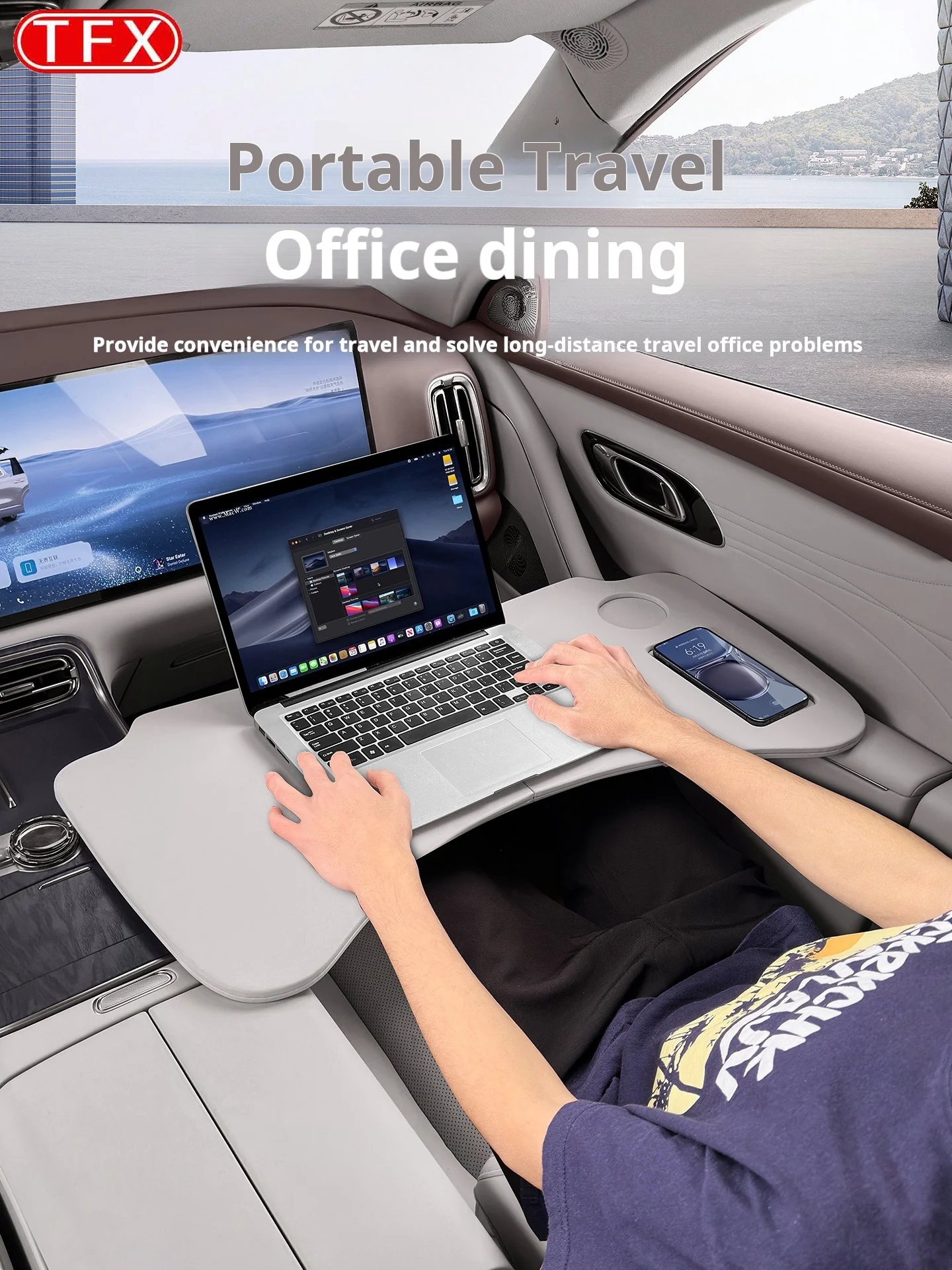 For Geely Galaxy M9 2025 2026 Car Styling Foldable Tray Table Notebook Stand Car Desk Interior Durable Multipurpose Accessories