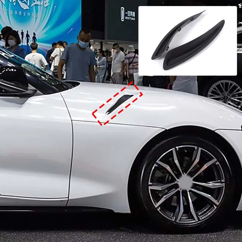 For Toyota Supra 2019+ front cover air vent decorative panel, cover air vent decorative panel, ABS black 2pcs (replacement model
