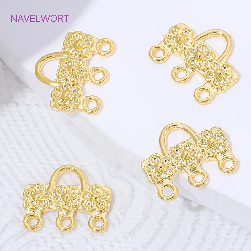 18K Gold Plated Brass Multi Strand Connectors For Jewelry,Connectors For Bracelets Making Findings,DIY Jewelry Accessories image 4