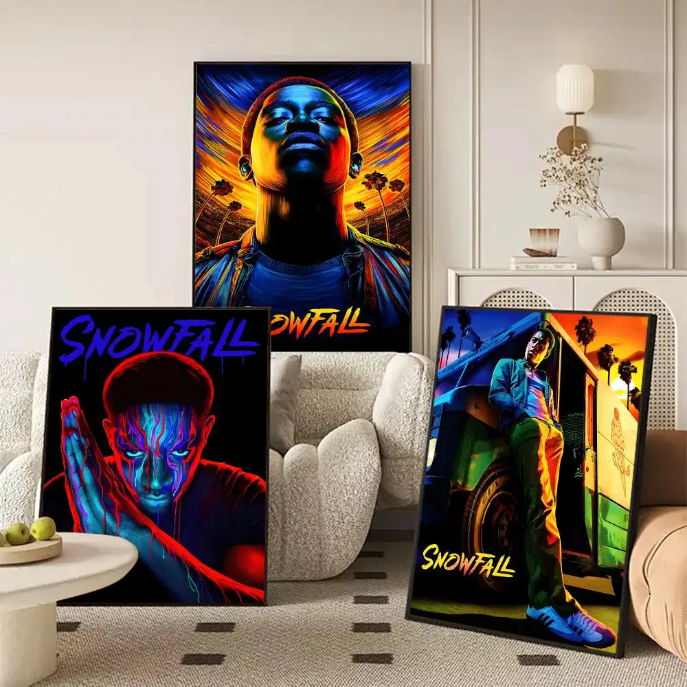 S_Snowfall Poster Perfect Sticker Self Adhesive Art Designed for Home Dining Office Spaces #3