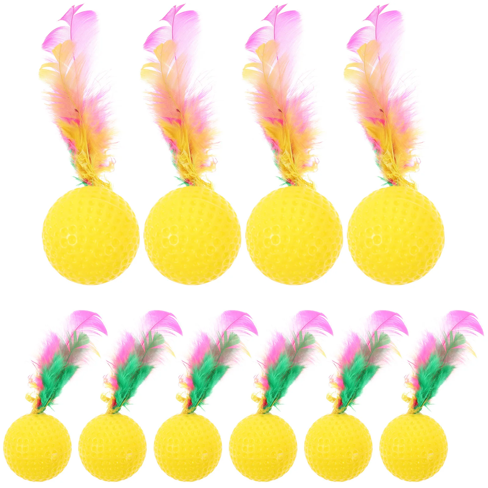 24 Pcs Badminton Cat Activity Toys Cats Teasing Ball for Relationship Building Interactive Assorted Color Playthings Shop