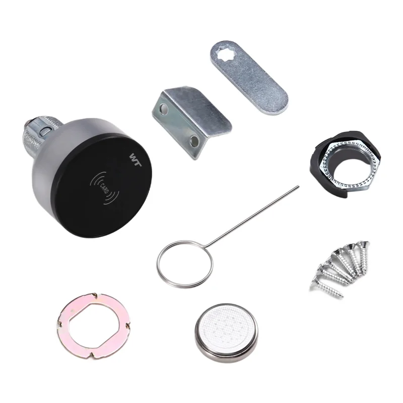 ABSQ-Office Desk Smart Lock Smart Mini IC Card Induction Lock For File Cabinets, Wardrobes, Mailboxes Home And Office Use