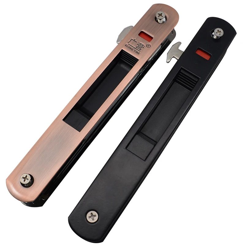 Mute Mortice Sliding Door Locks Hidde Handle Interior Door Pull Lock Modern Anti-theft Room Wood Door Lock Furniture Hardware