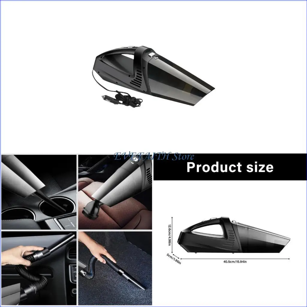 

124B 120W проводной автомобильный вакуумный насос для накачки воздуха в шинах, детектор давления, многоразовый фильтр