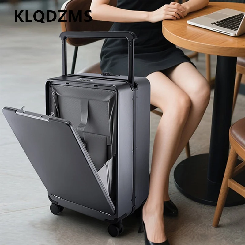 KLQDZMS Laptop Suitcase Front Opening Boarding Case Multifunctional Trolley Case 20