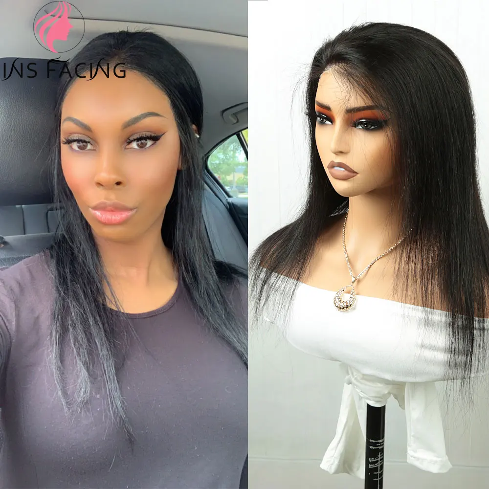 

30 Inch Lace Front Wig Brazilian Bone Straight Human Hair Wig Transparent 13X4 Lace Frontal Wig 4X4 Closure Wigs for Women