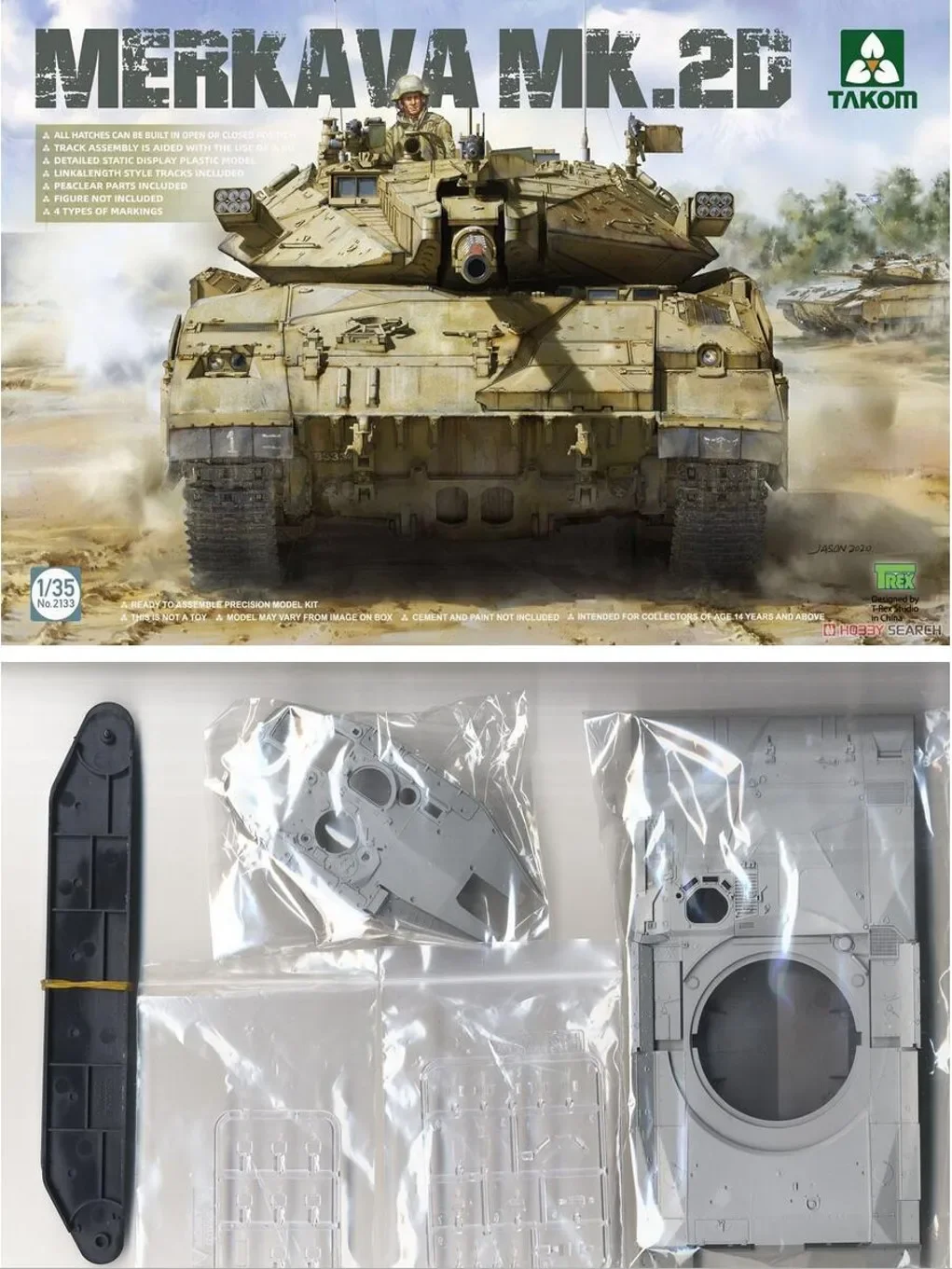 2133 Takom Military 1/35 SCALE MODEL KIT MERKAVA MK.2D 2020 TANK Assembly plastics kit
