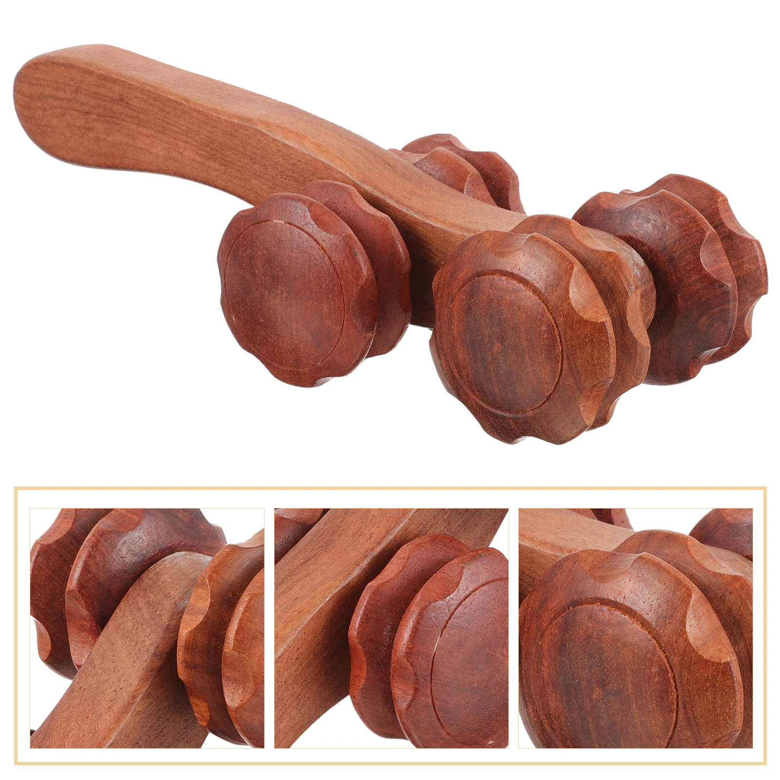 

Wooden Handheld Massager For Face Neck Shoulder Back Foot Body Deep Tissue Muscle Roller Tool Portable Manual Massage Device