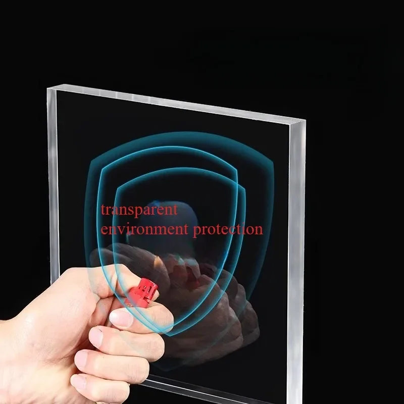 1Pc Plexiglass Clear Acrylic board Organic Plastic sheet Glass methacrylate Plate Thickness 1-10mm 200*200mm