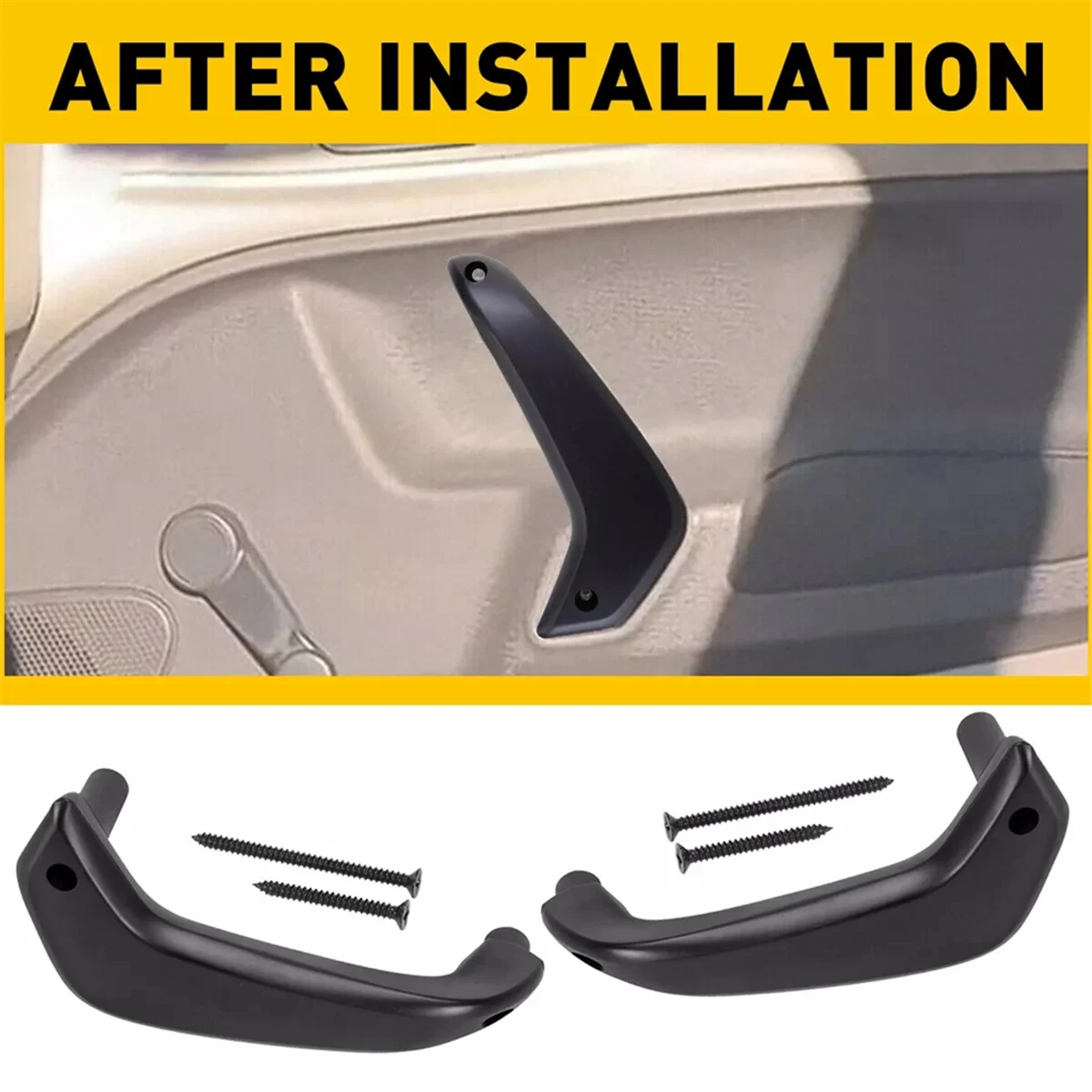 Car Interior Door Pull Handle Left+Right Replacement for Ford Fiesta 2011-2020 D2BB-A23943-CA35B8,G2BZ-5823943-JA