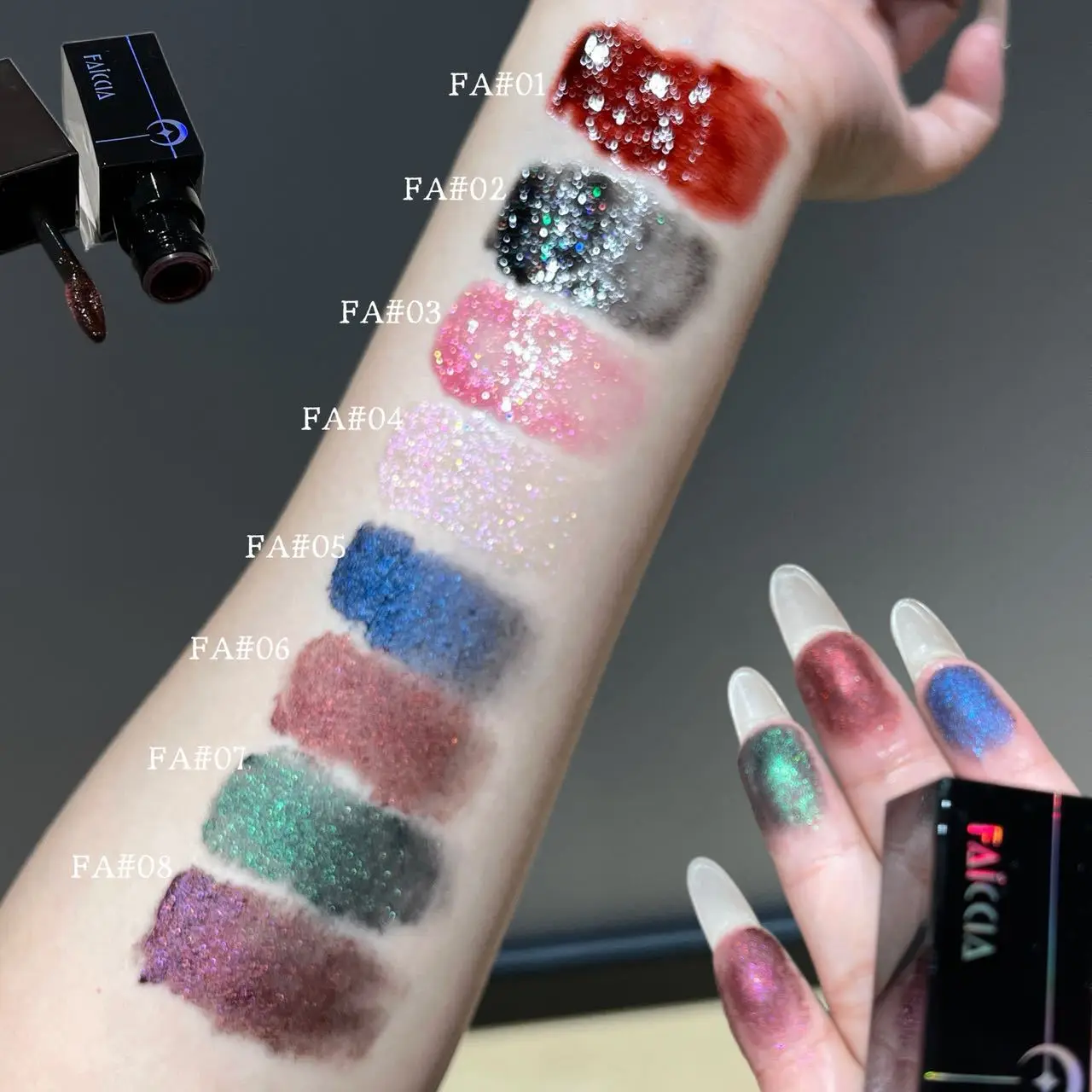FAICCIA Raven Eternal Night Shimmer Lip Mud Lip Gloss Plump Juicy Lips Fine Glitter Liquid Gothic Lipstick Lip Makeup Cosmetic