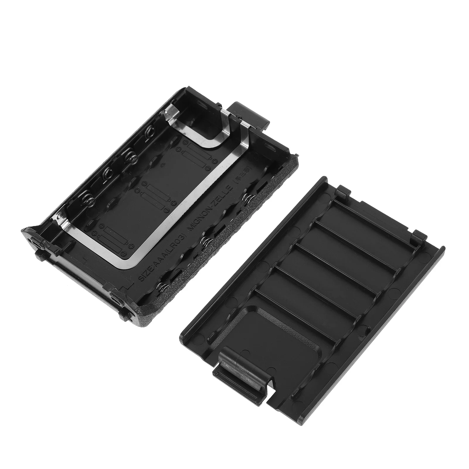 

Box Holder Black for 6 X 1.5V Aa Batteries Portable Lightweight Case Durable Wire Connector Cap Two Wires Holder