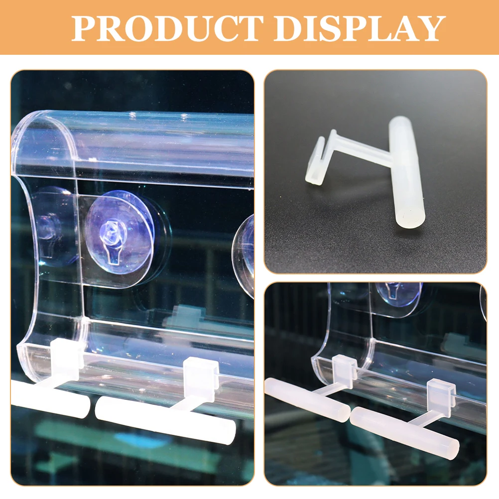 

2Pcs Acrylic Bird Feeder Front Perch Durable Bird Cage Feeding Bowl Holder Supplement Parrot Food Feeding Container Perch
