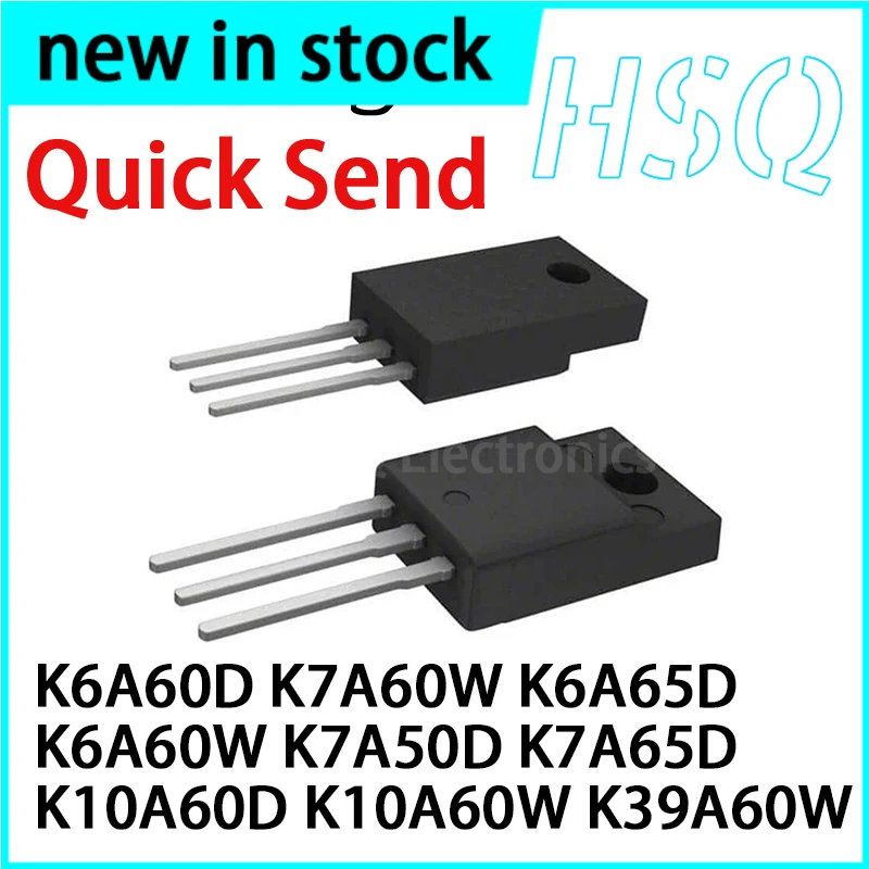 1PCS New K6A60D K7A60W K6A65D K6A60W K7A65D K10A60D K10A60W Field-effect Transistor