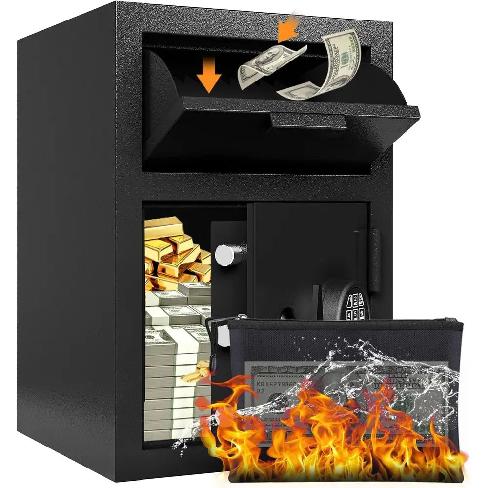 

Цифровой кодовый сейф-копилка с отсеком для денег для дома или бизнеса