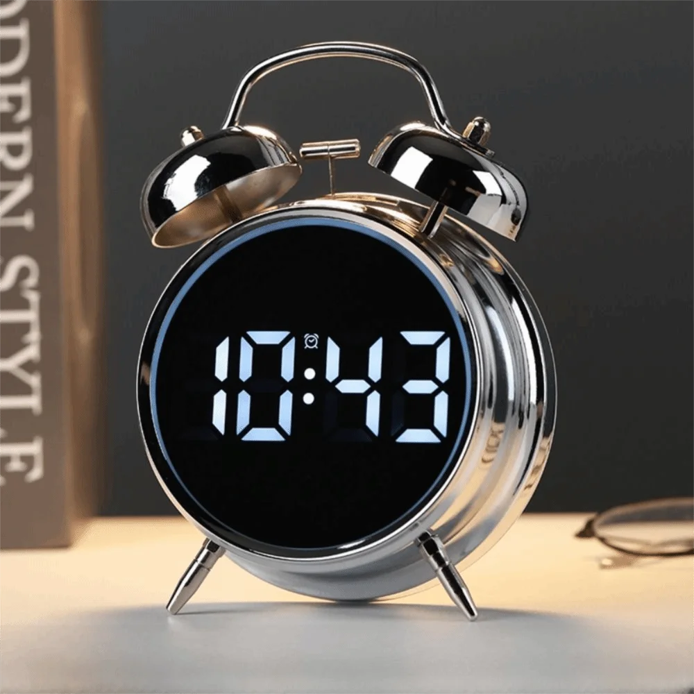 Extra Large Sound LED Electronic Clock Multifunctional Night Light Smart Alarm Clock Simple Number Display Non-Ticking