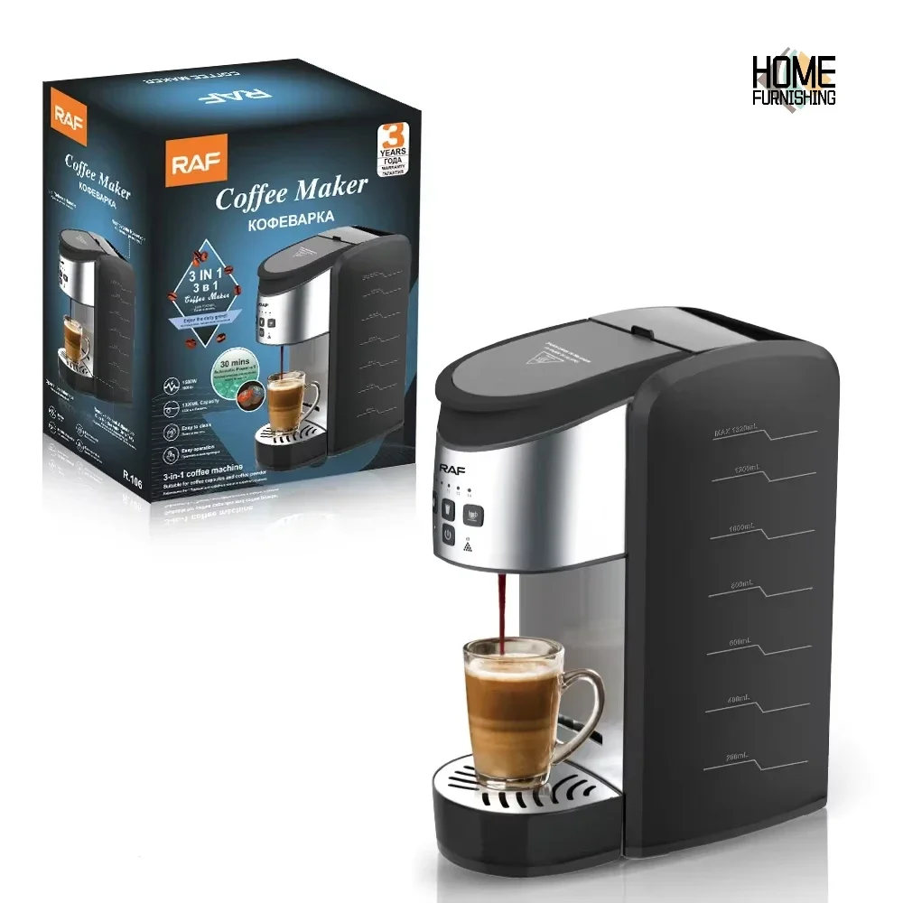 RAF Factory Wholesale  3 in 1 1320ML Good Quality Coffee Maker 4-6 Cups Convenient Outdoor Coffee Machine