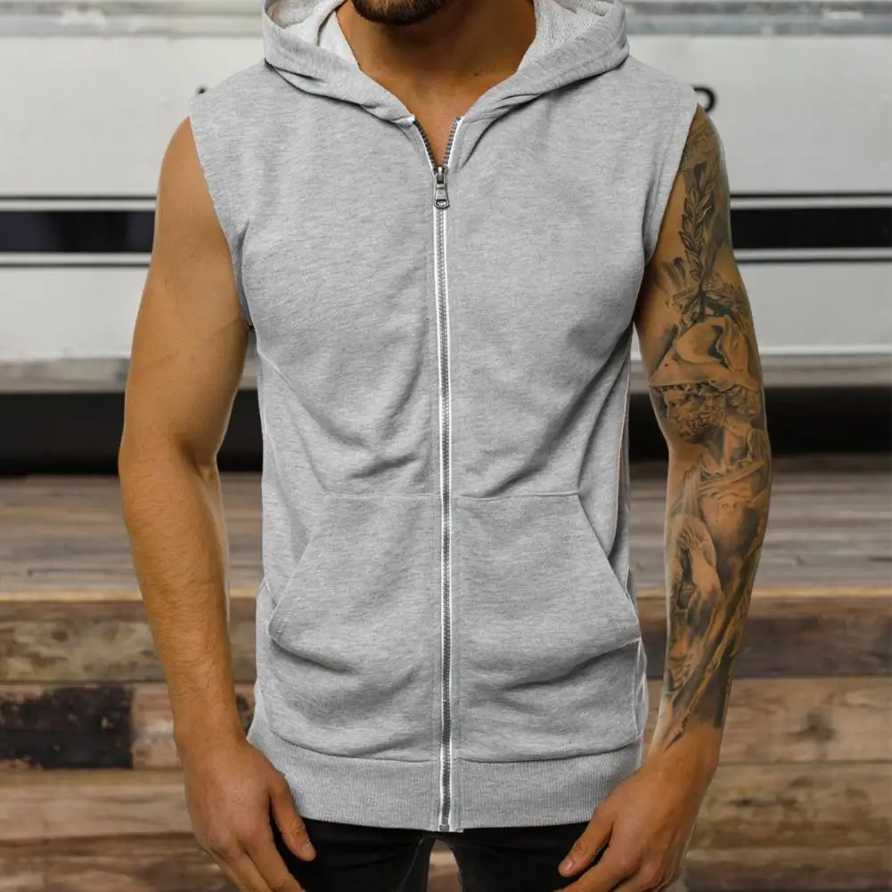 Chaleco Personalizable Con Capucha – Sudadera Sin Mangas Para Hombre Con Texto O Logotipo