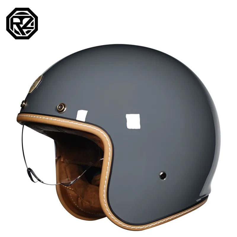 

Motorcycle Helmet Scooter Cruiser Bike Unisex Riding Personalized Retro Half Helmet Electric Vehicle All-Season Universal