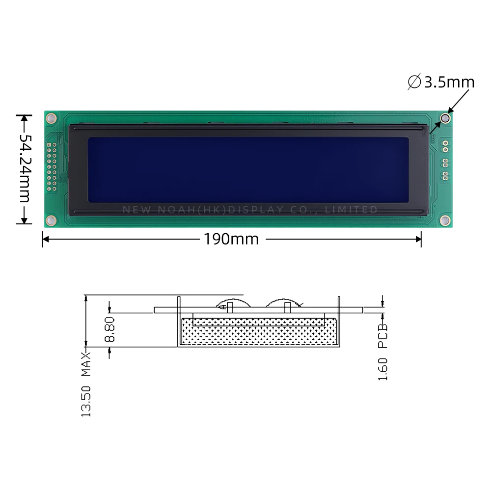 รัสเซียฟิล์มสีฟ้าตัวอักษรสีขาว 4004A3 ตัวอักษร LCD โมดูล 2X40 4004 18PIN โมดูลอินเทอร์เฟซ Controller ST7066U LED Backlight