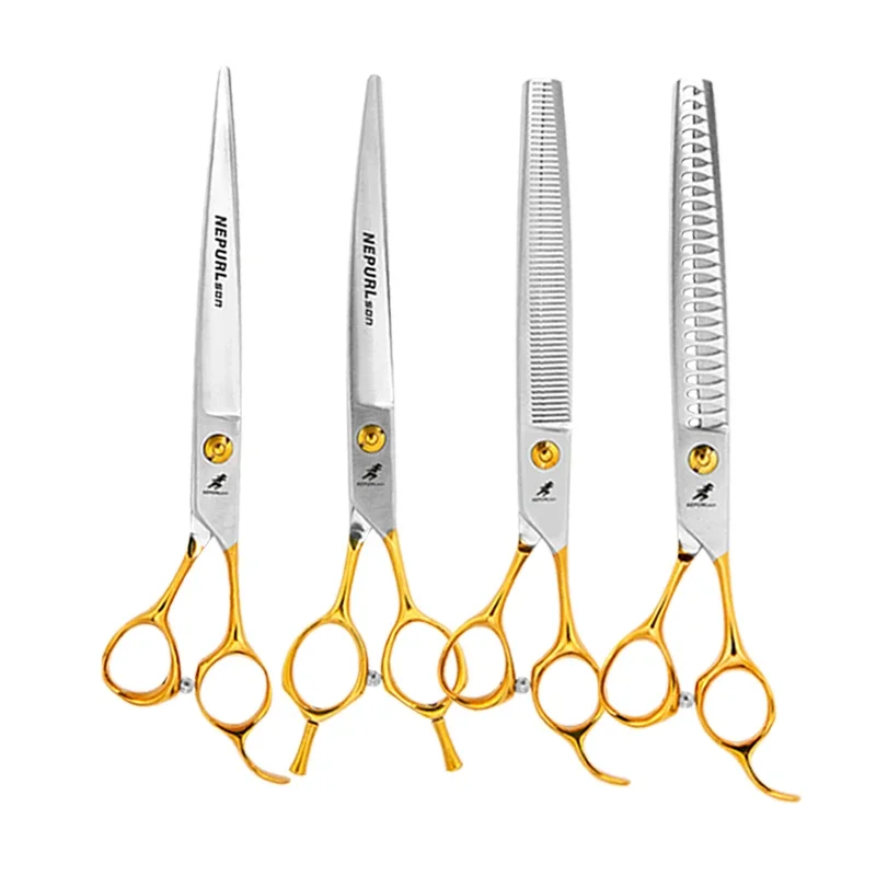 7.5 Inch VG10 Veterinary Animal Shaped Scissors Pet Grooming Scissors Pet Rotating Handle Pet Sets