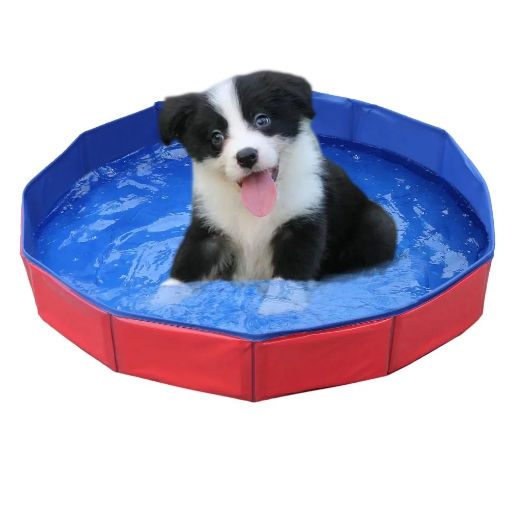 1 Pc Large/small Dog Mobile Folding Pool Piscina Swimming Pool Cat Sand Pool Cleaning Supplies Baseny Pvc Pet Bath Basin