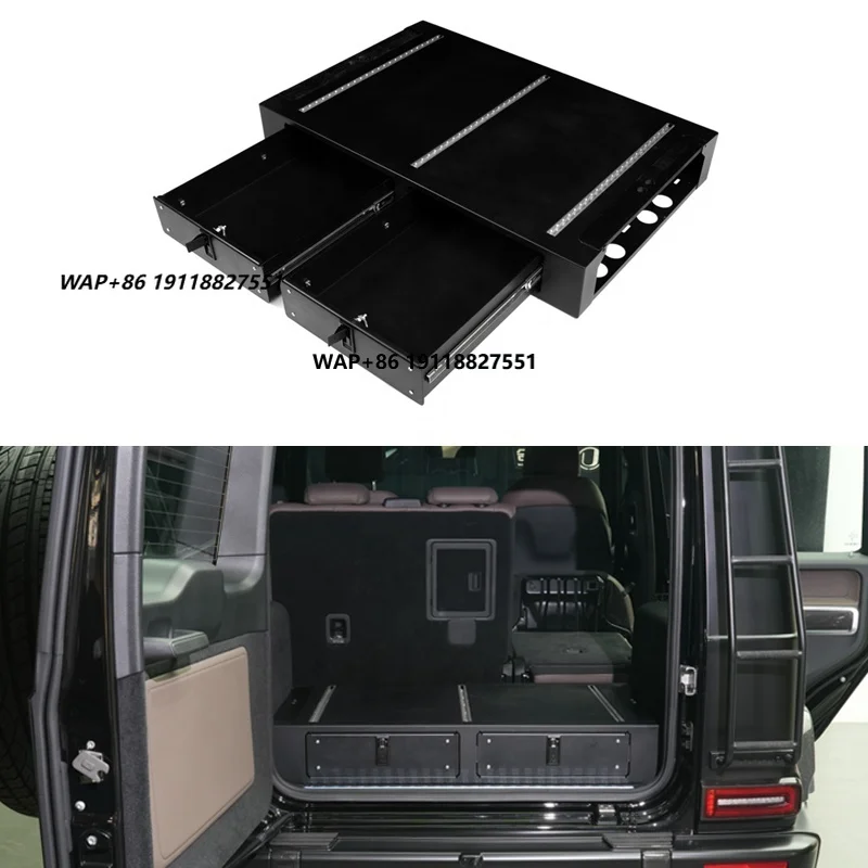2025+ W465 Trunk Metal Storage Box Stainless Steel Material Easy Installtaion for W465 G500 G63 G580 Auto Parts Car Accessories