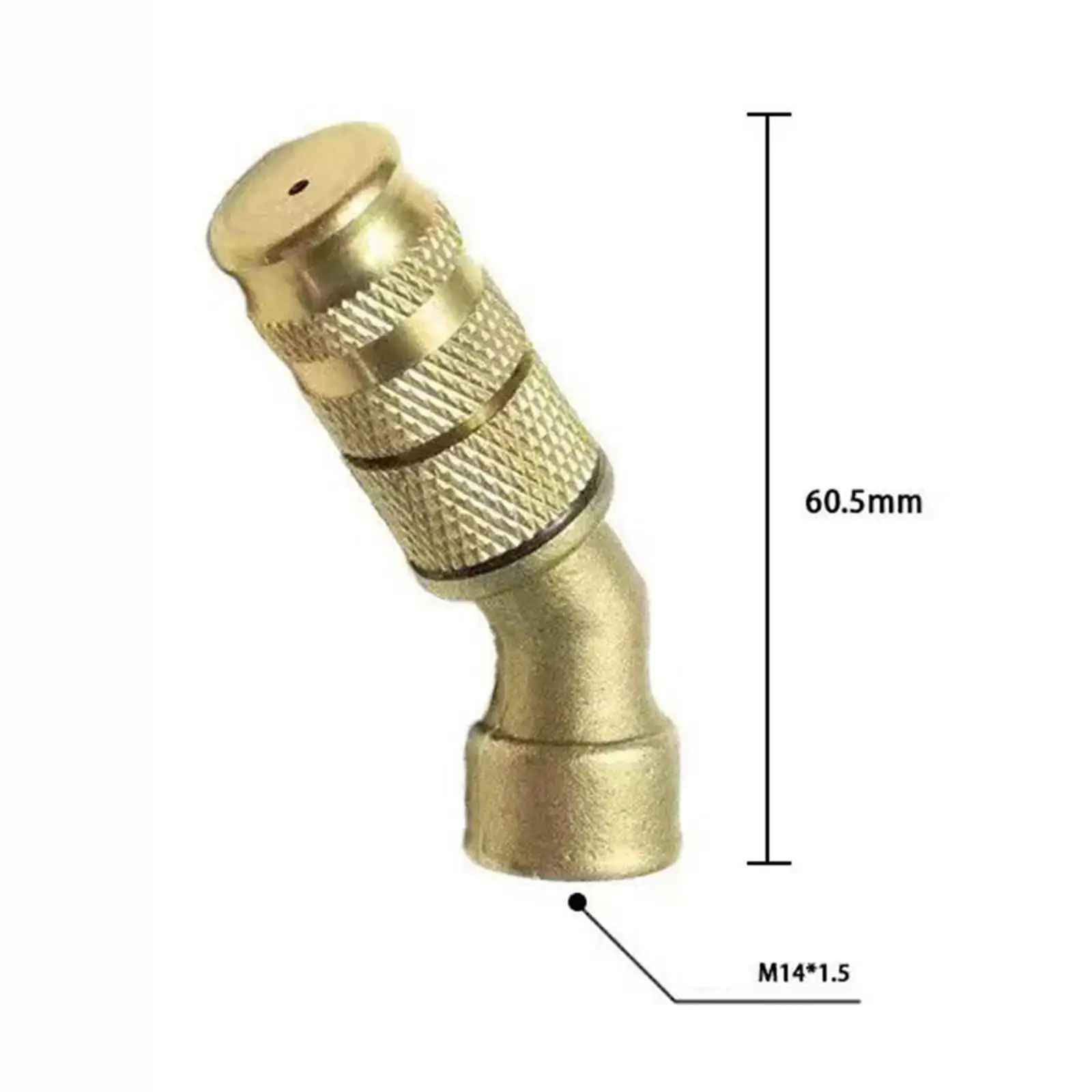 45 Degrees Nozzle Gold M14x1.5 Interface Professional Brass Easy to Install Sprinkler for Orchards Plant Watering