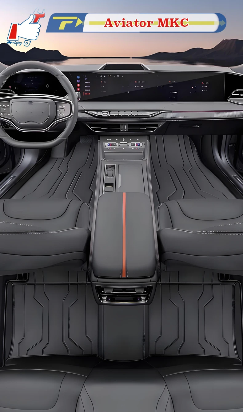 

Left-hand Drive Car Floor Mat For Lincoln Aviator MKC Full-Surround Foot Mat Mat Floor Liner Floor Carpet Water-proof Mat