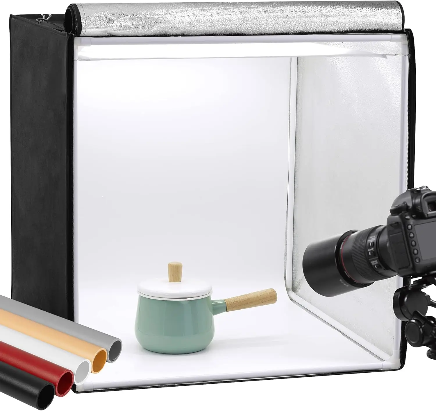 

Портативный фотостудийный световой бокс 24x24 для настольной фотосъемки, профессиональный фотокемпинговый шатер с освещением