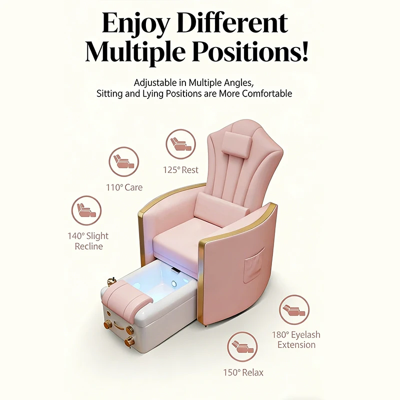 

# Роскошное европейское кресло для педикюра и маникюра из синтетической кожи, регулируемое, для салонов красоты, мебель для салонов красоты, кресло для мытья головы