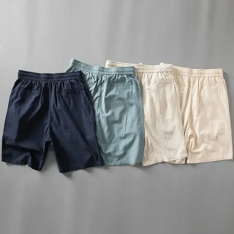 Pantalones cortos de Joker informales para hombre, Shorts transpirables, suaves, ligeros, Retro, con cintura elástica, 2024