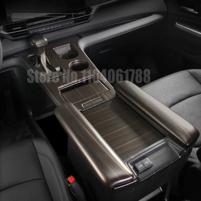 

Fit for Toyota Sienna Granvia 2024 2023 2022 2021 Wooden Center Console Gear Shift Panel Cover Interior Protective Sticker