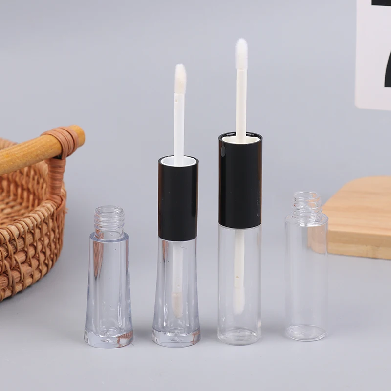 Double-ended Empty Clear Lip Gloss Tube Refillable Mini Lip Balm Bottles Lipstick Containers For Travel Women Girls DIY Makeup
