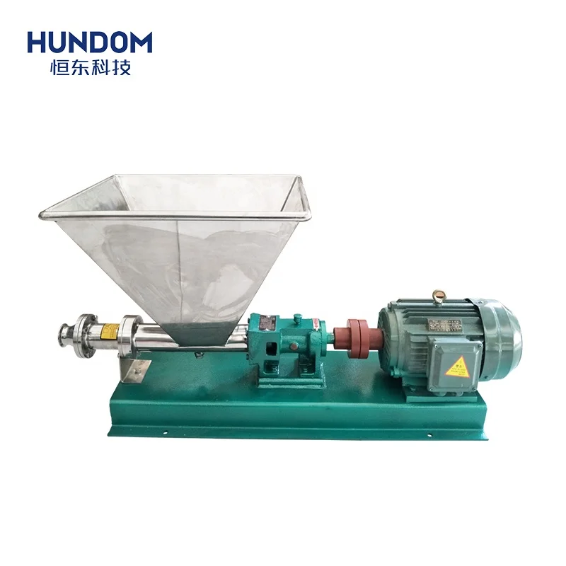 High Viscosity Single mono screw pump tomato sauce transfer pump with hopper